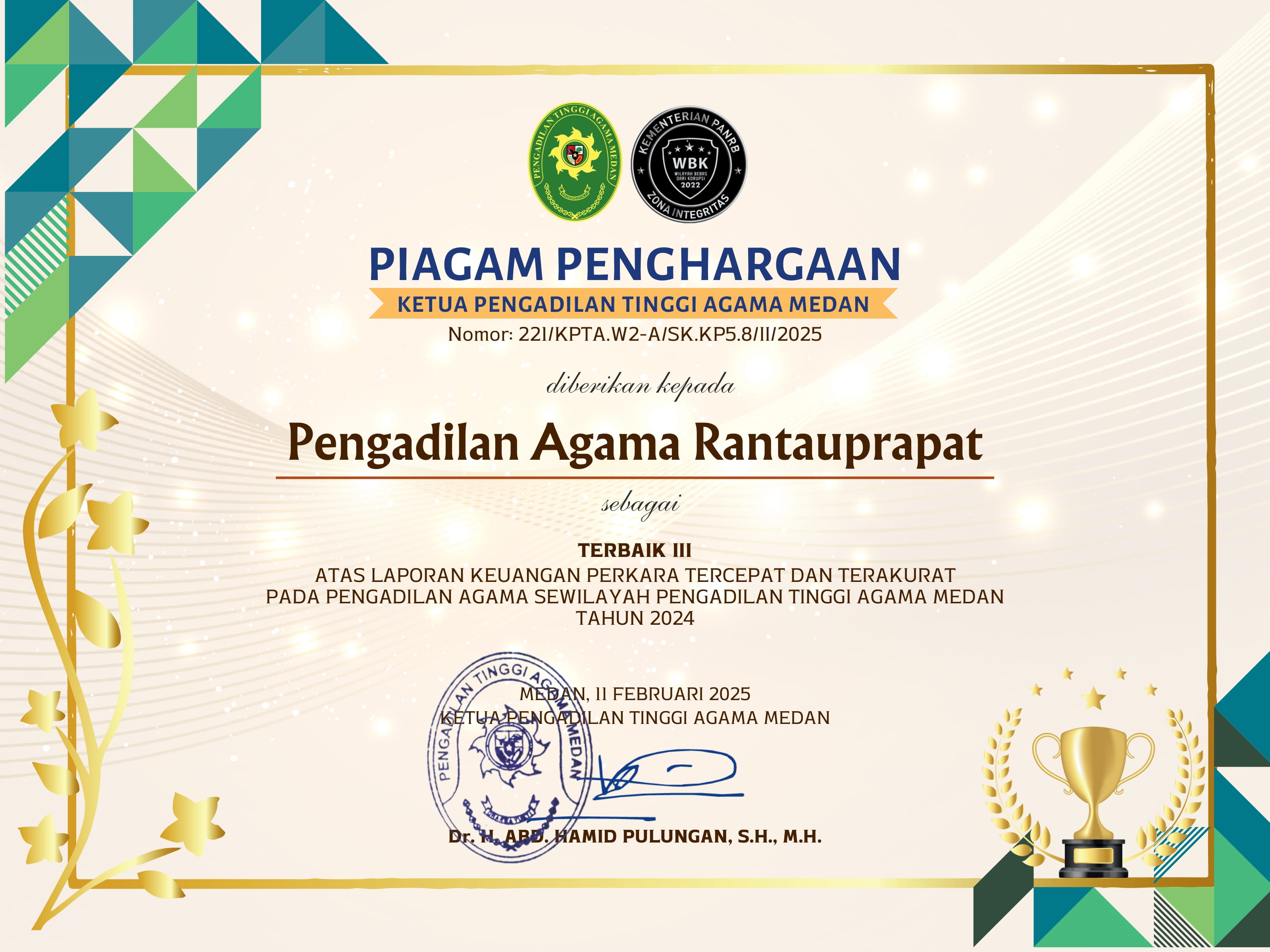 05 3 LAPORAN KEUANGAN PERKARA PA RANTAUPRAPAT TERBAIK III 16 x 12 in 1 1