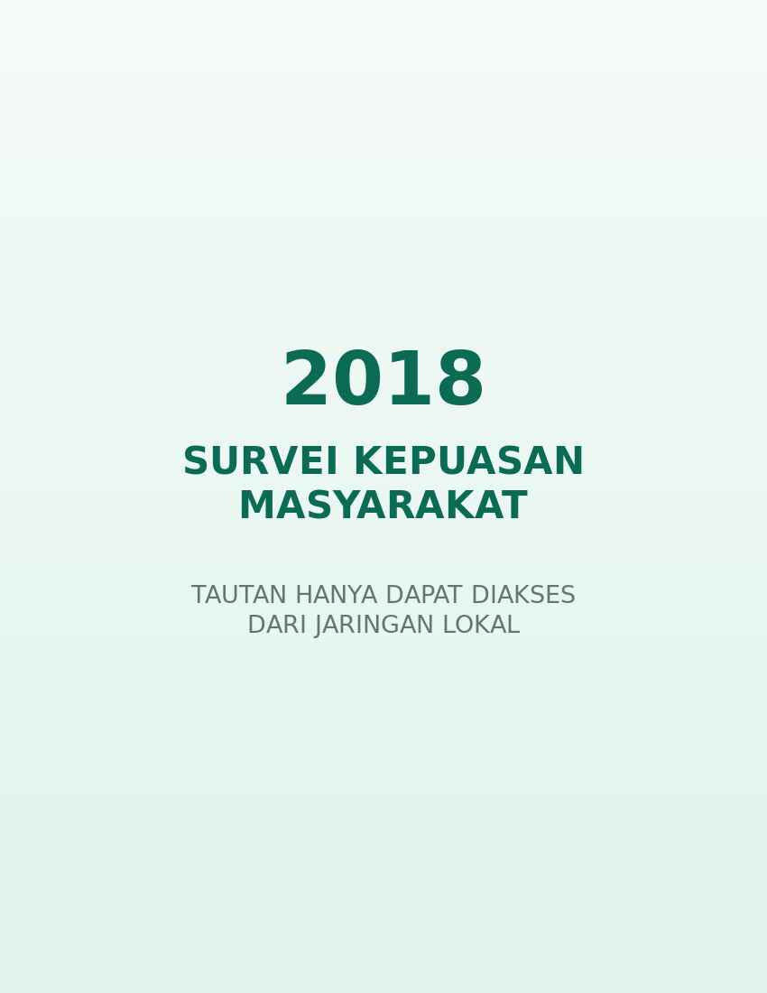 Pratinjau Survey Kepuasan Masyarakat Tahun 2018 tidak dapat diakses dari internet